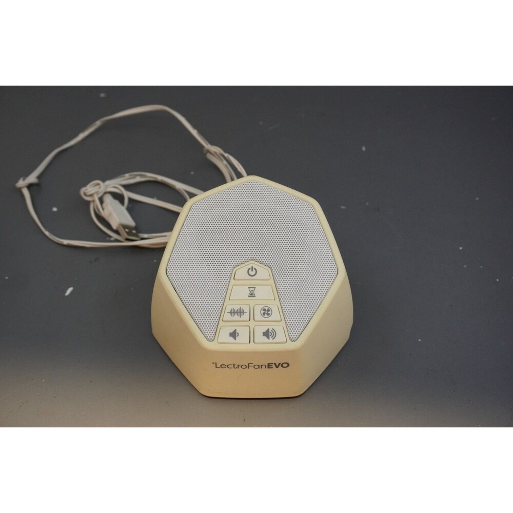 LectroFan EVO- Non-Looping Sleep Sound Machine - White Base and Cable Tested